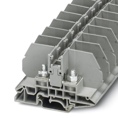 Phoenix Contact Feed-Through Terminal Block; RBO 6; 115A; 600V; M6 Thread; Bolt Connection; Gray